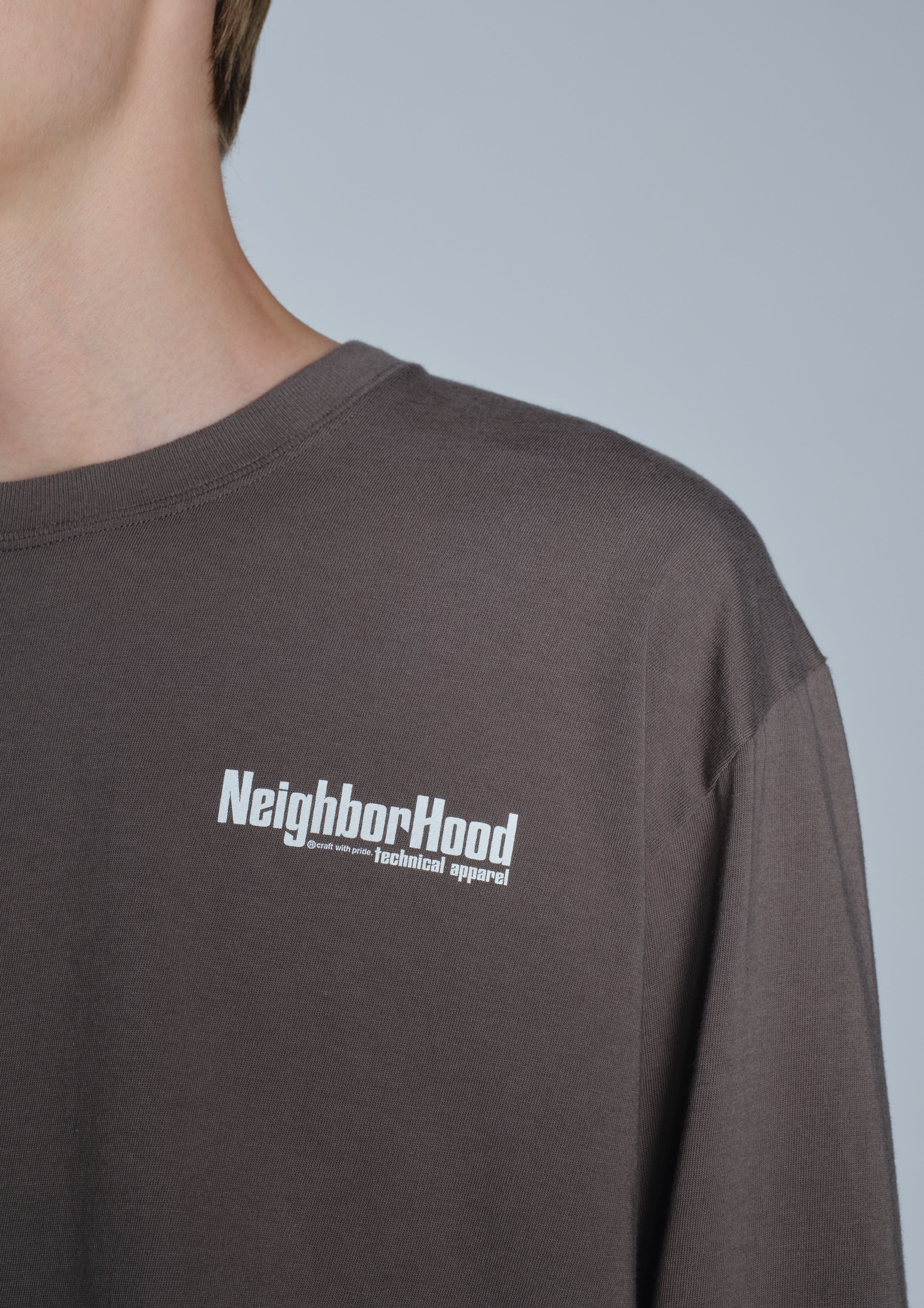 Neighborhood NH Tee LS-14 Langarmshirt Charcoal Baumwolle
