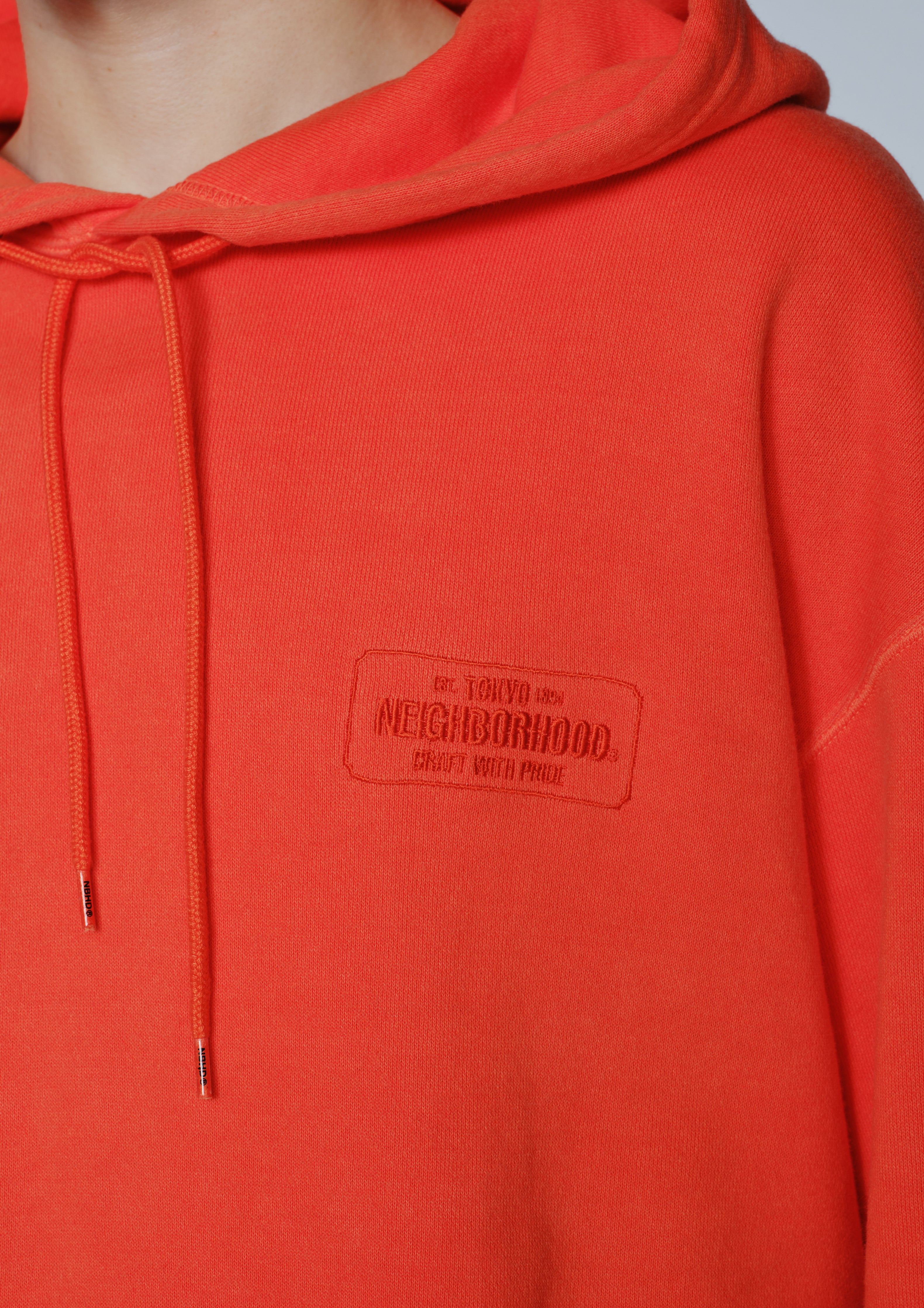 Neighborhood Pigment Sweat Hoodie Kapuzenpullover Orange Stick