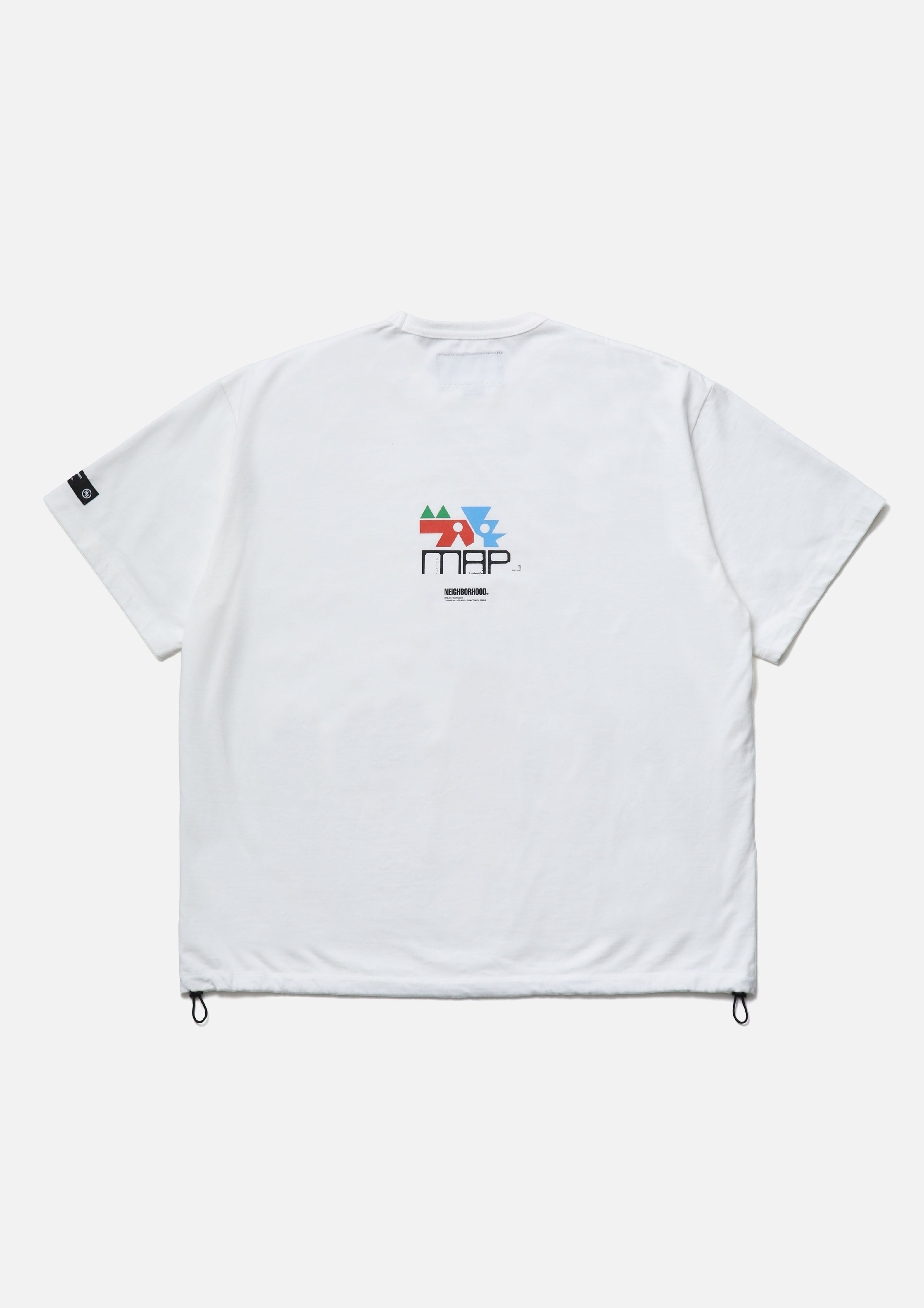 Neighborhood Map Crewneck SS T-Shirt Weiß Baumwolle