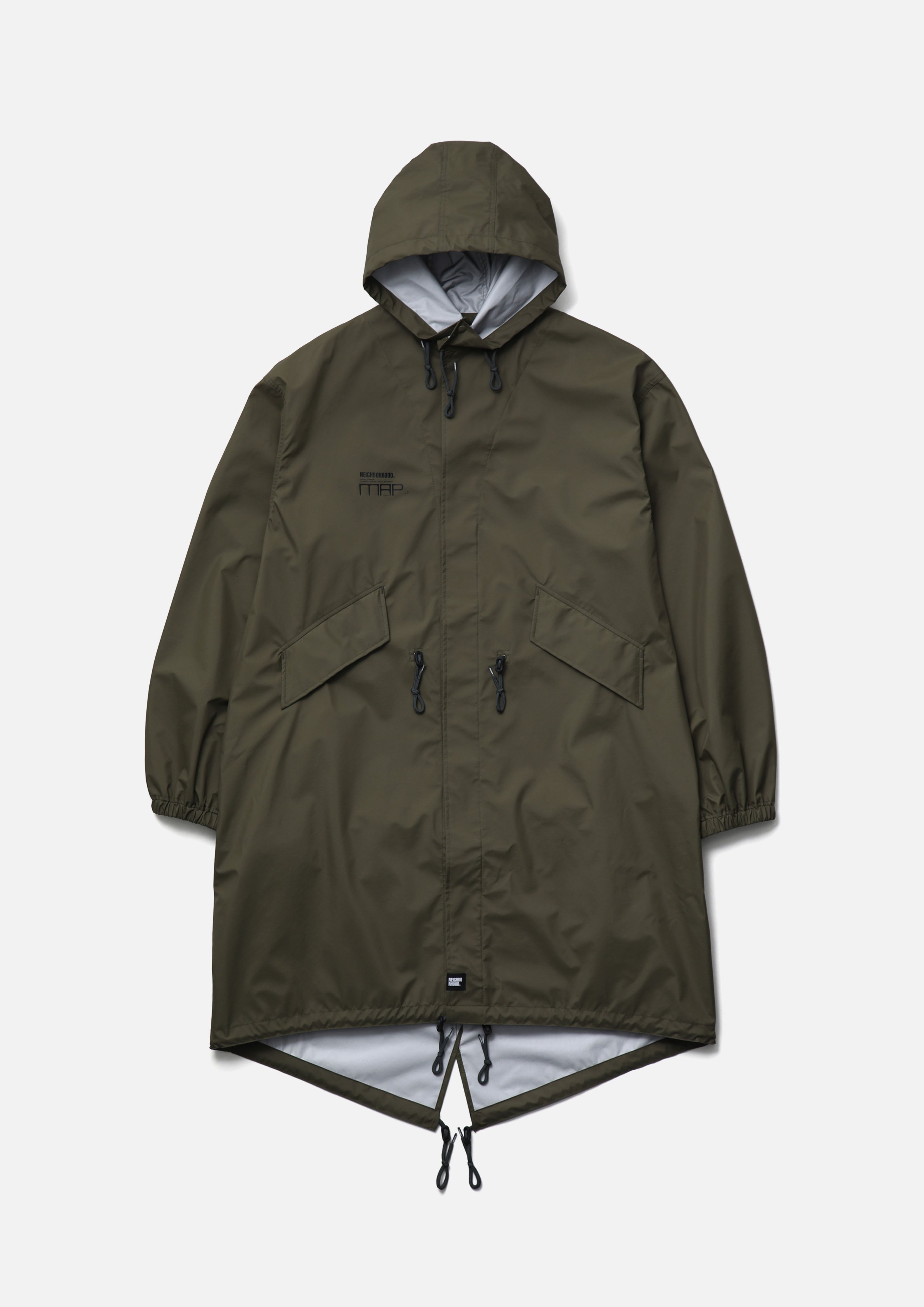 Neighborhood Map 3Layer Shell Coat Mantel Schwarz Wasserdicht